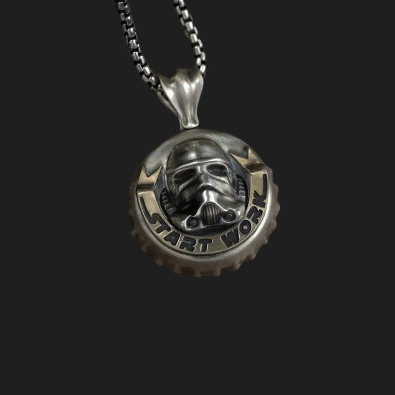 Star Wars Stormtrooper Bottle Cap Pendant Necklace-1