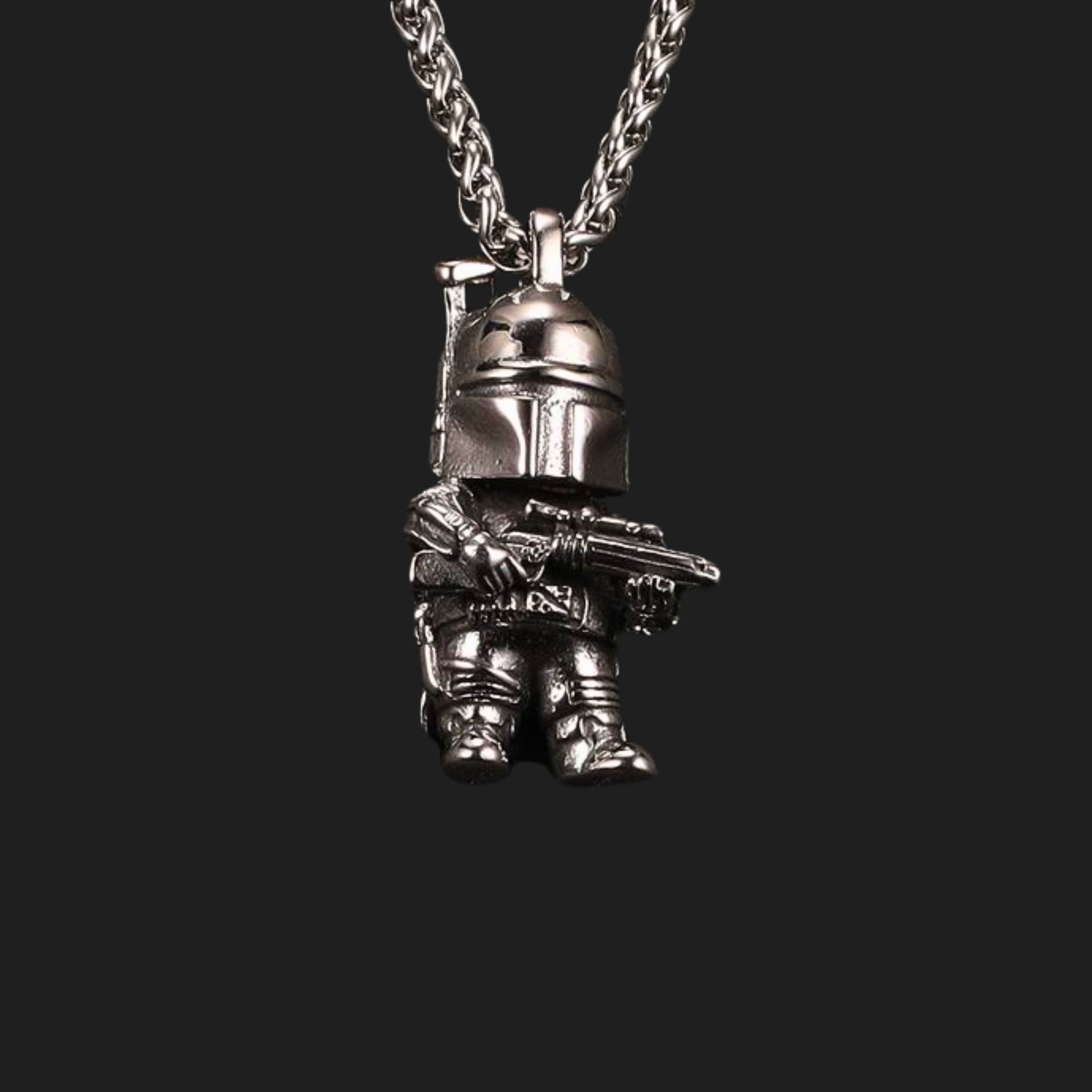 Star Wars Mandalorian Figure Pendant Necklace-1