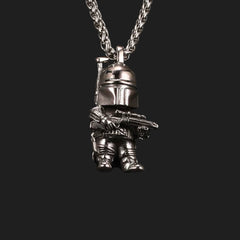 Star Wars Mandalorian Figure Pendant Necklace-1
