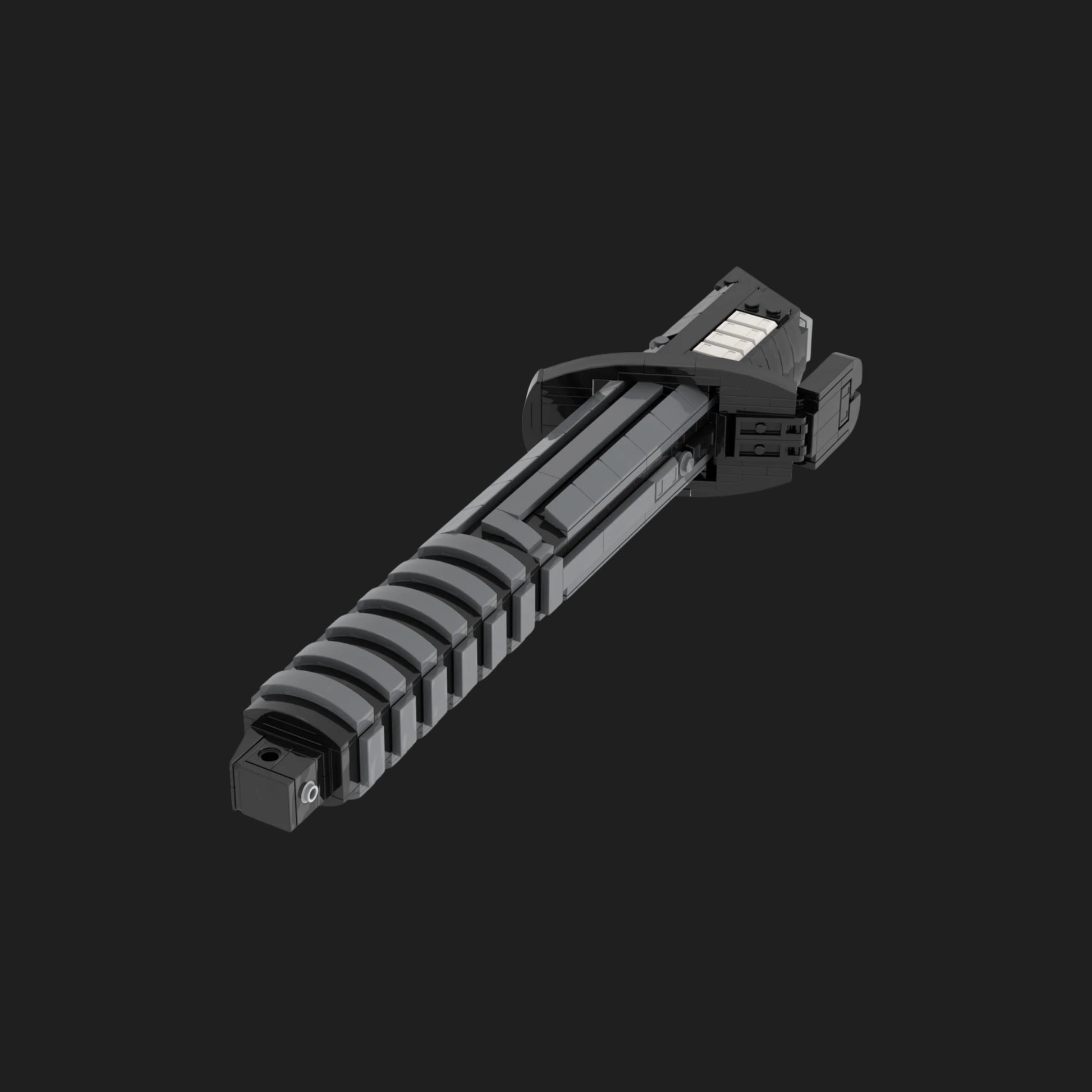 MOC - Space Wars Mandalorian Darksaber Lightsaber Hilt Building Set-3