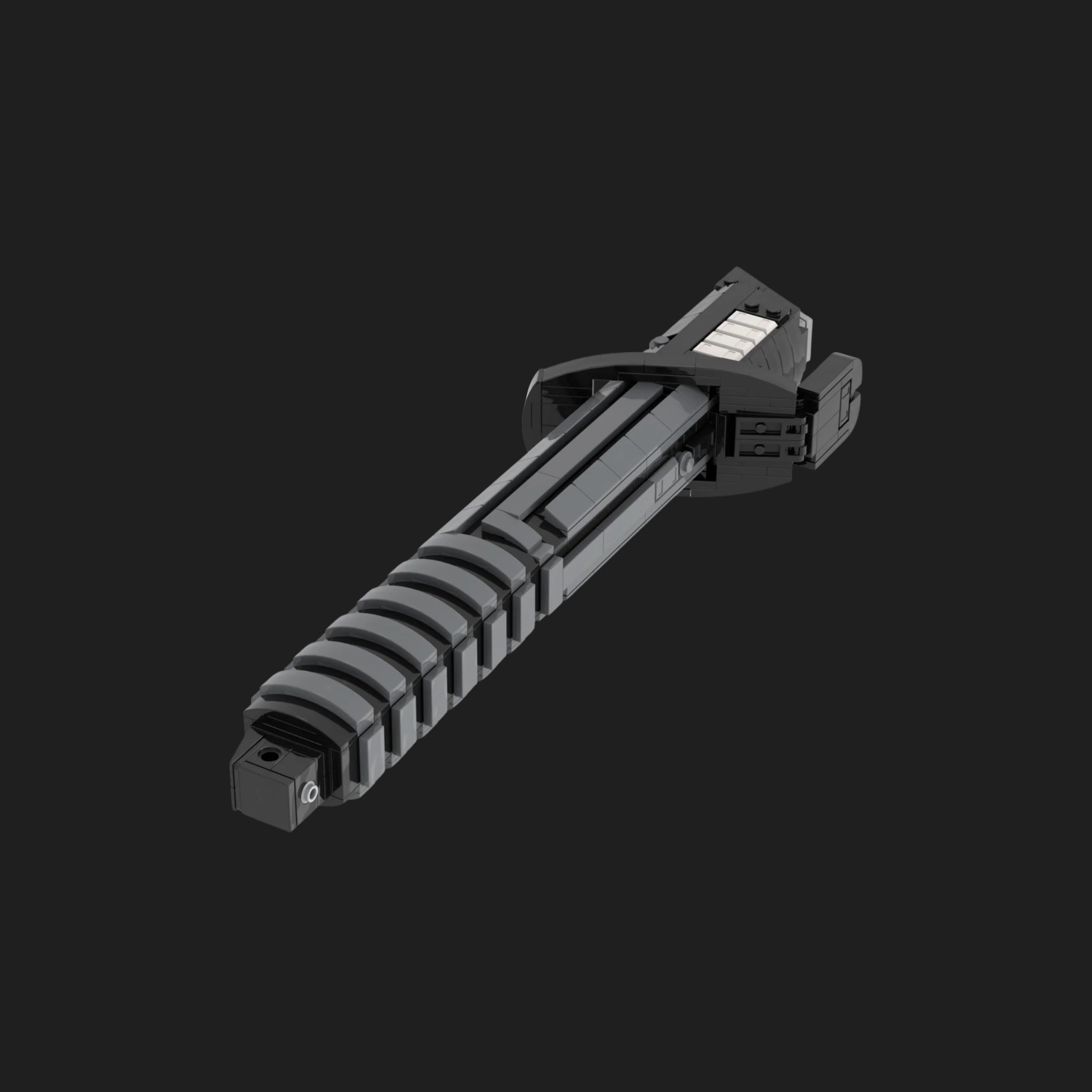 MOC - Space Wars Mandalorian Darksaber Lightsaber Hilt Building Set-3