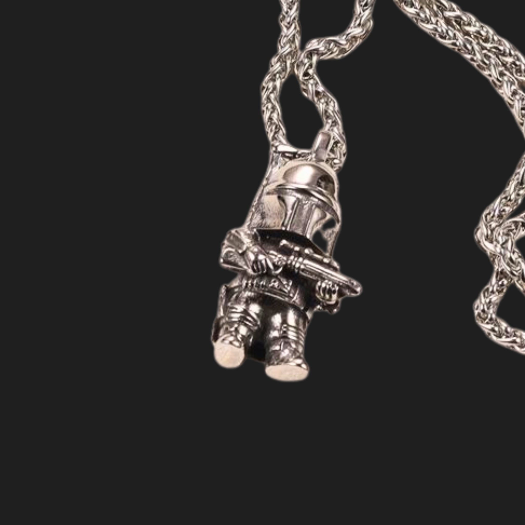 Star Wars Mandalorian Figure Pendant Necklace-3