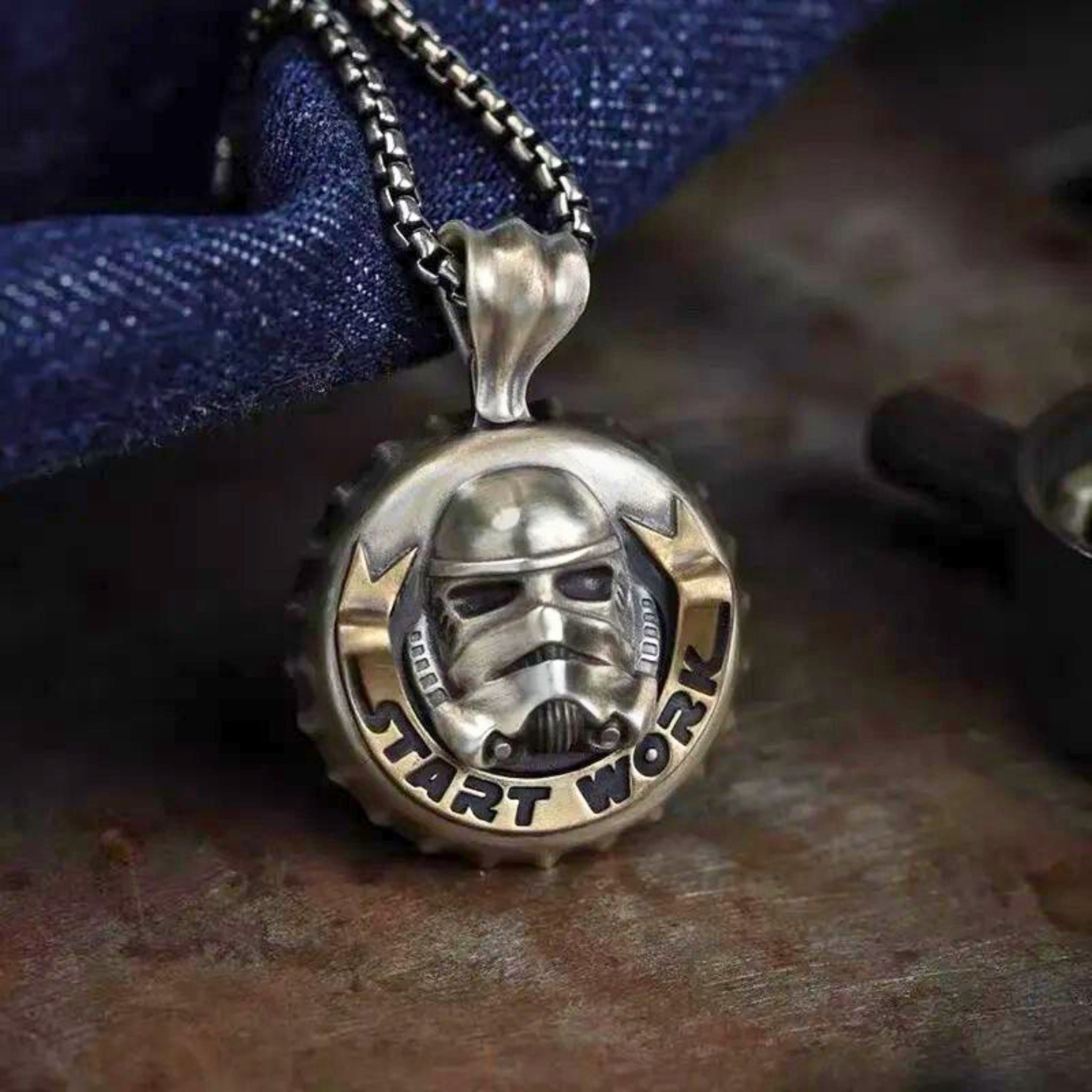 Star Wars Stormtrooper Bottle Cap Pendant Necklace-4