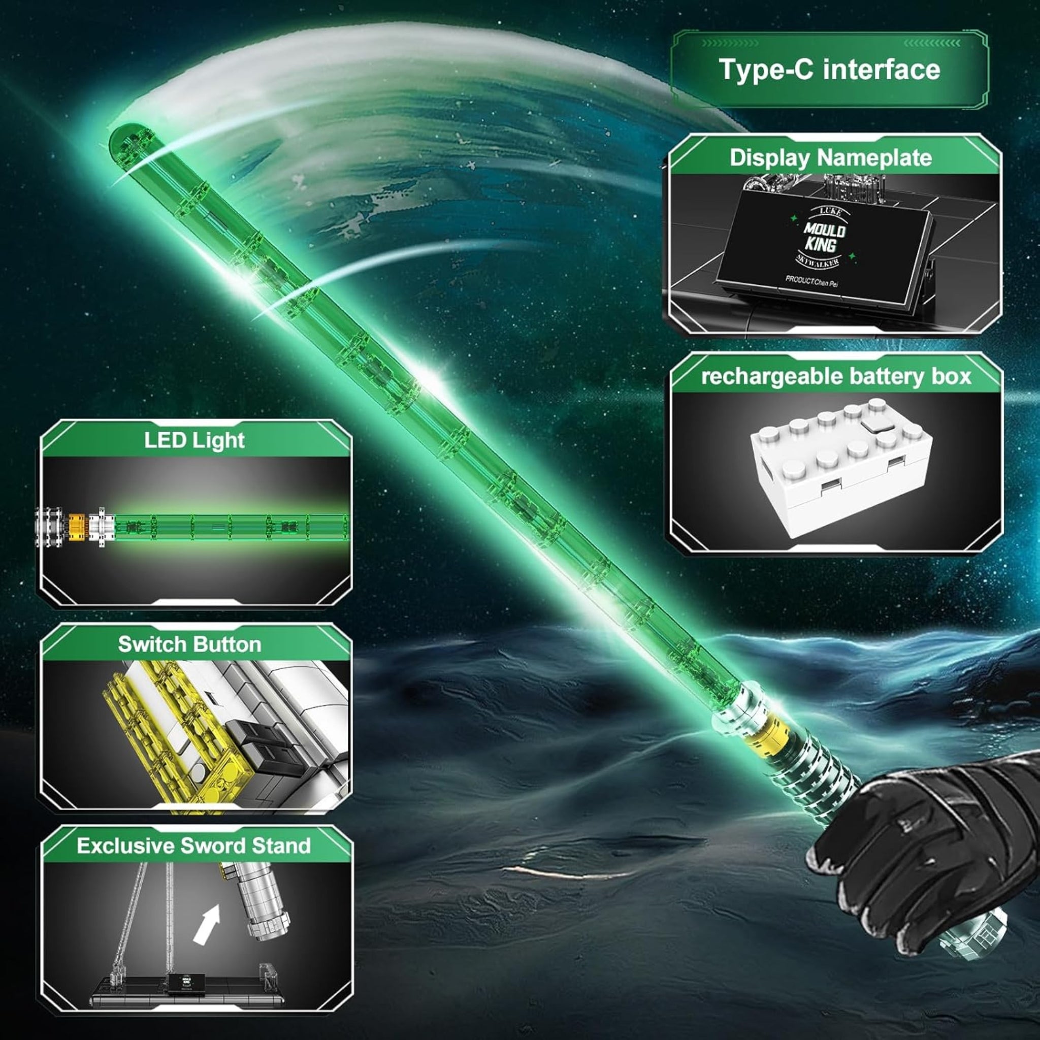Luke Luminous Lightsaber Block set