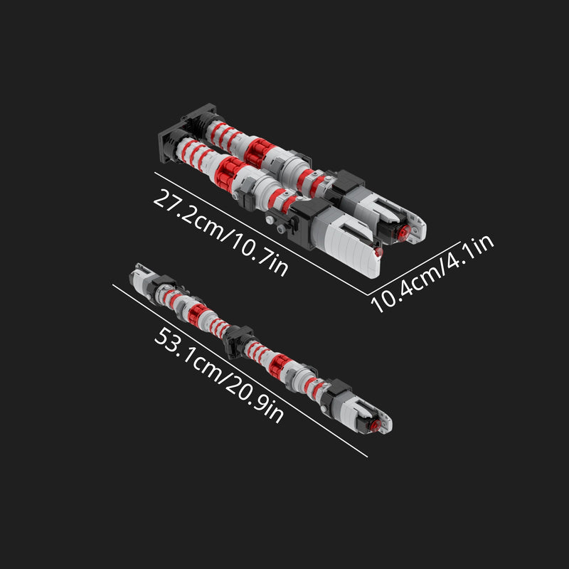 MOC - Space Wars Rey Skywalker Lightsaber Hilt Building Set-6