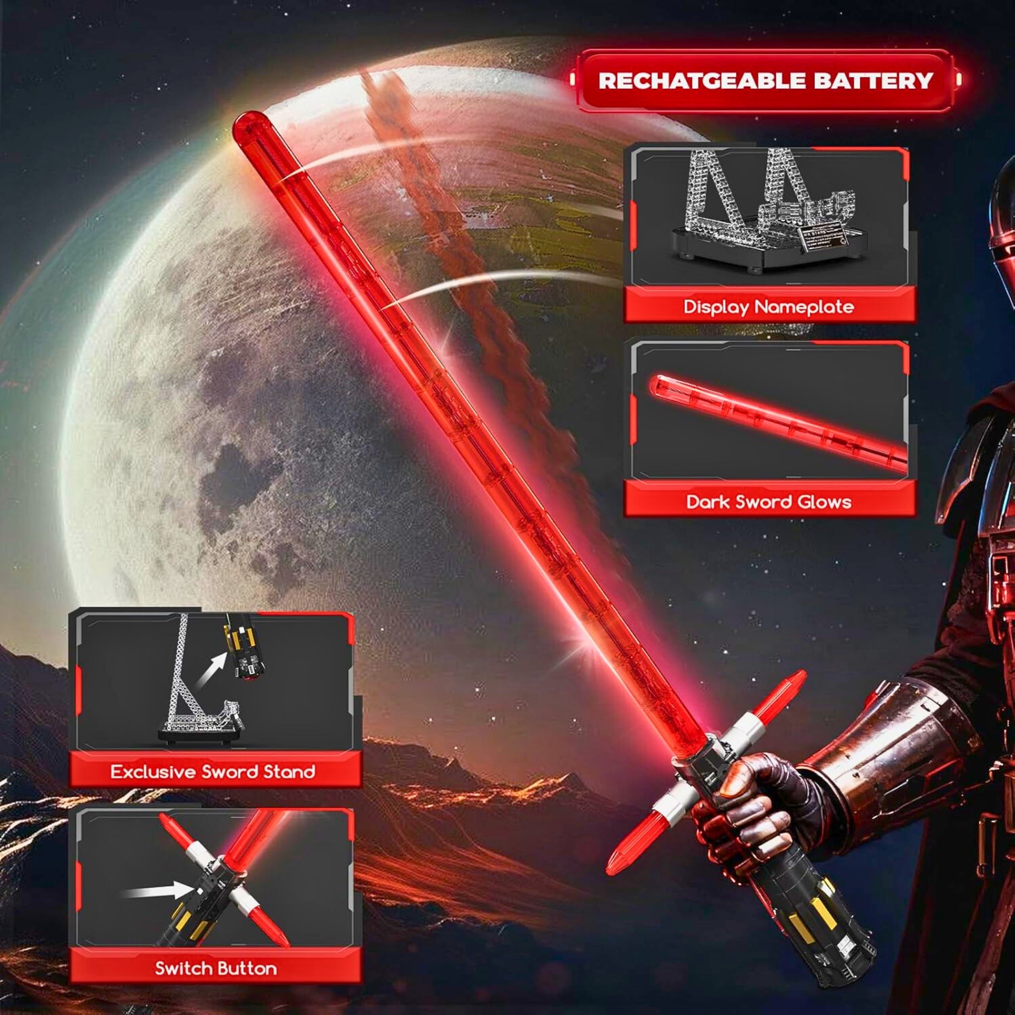 Crossguard Luminous Lightsaber Block Set
