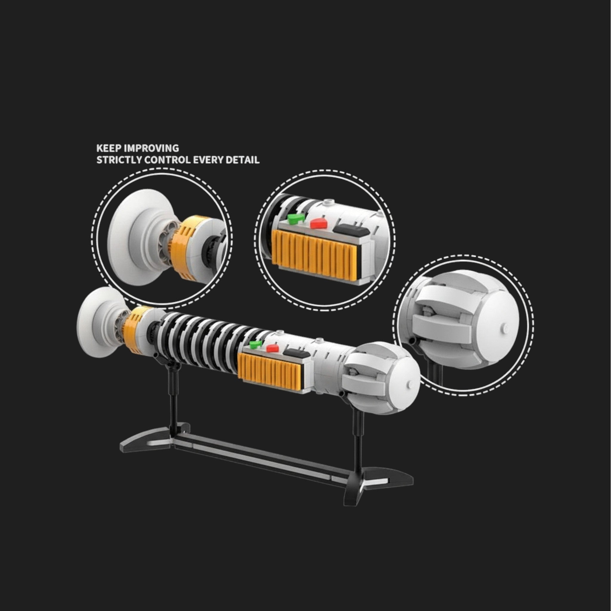 MOC Space Wars Luke Skywalker Lightsaber Hilt Building Kit