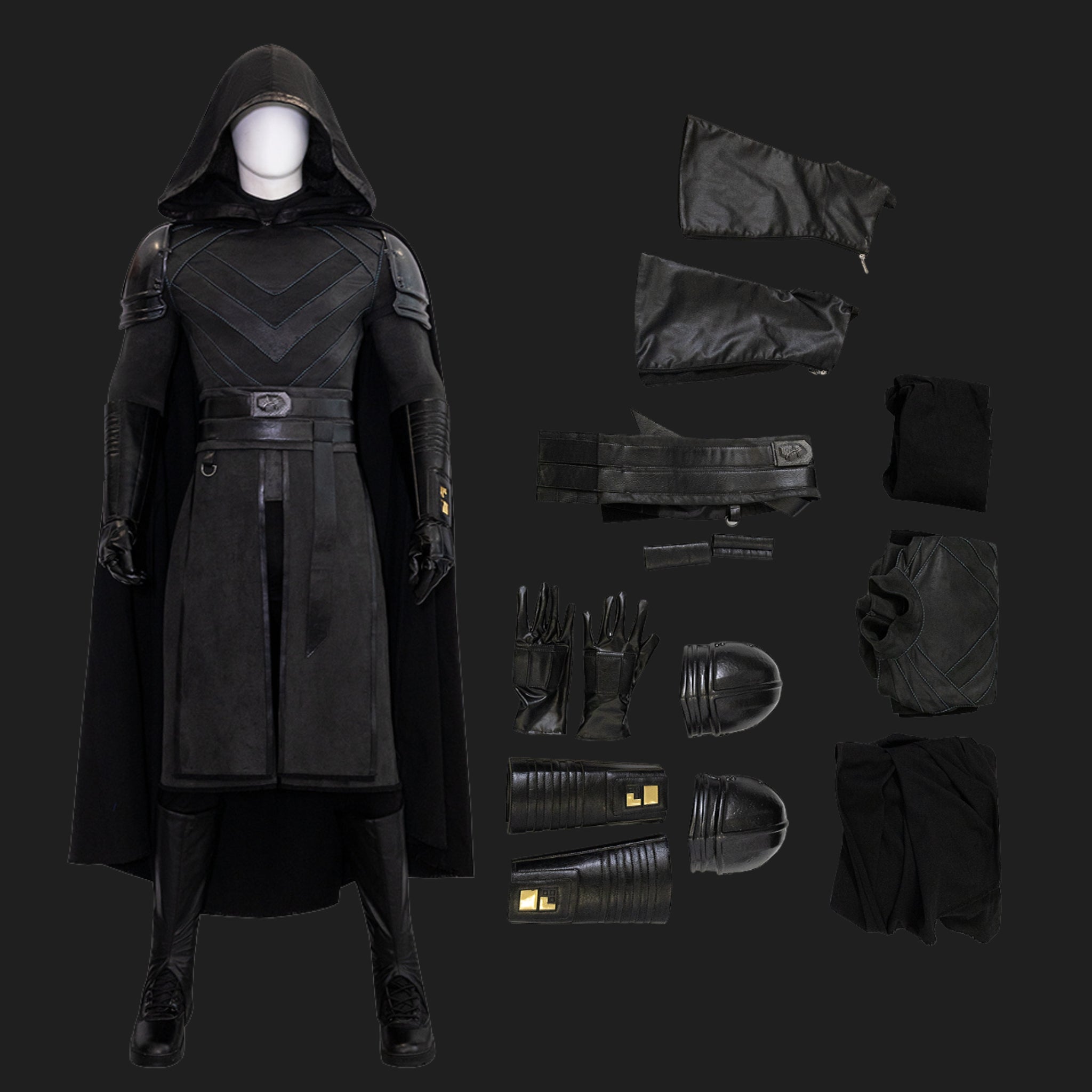 Baylan Skoll Black Cosplay Suit SW Ahsoka Cosplay Costume