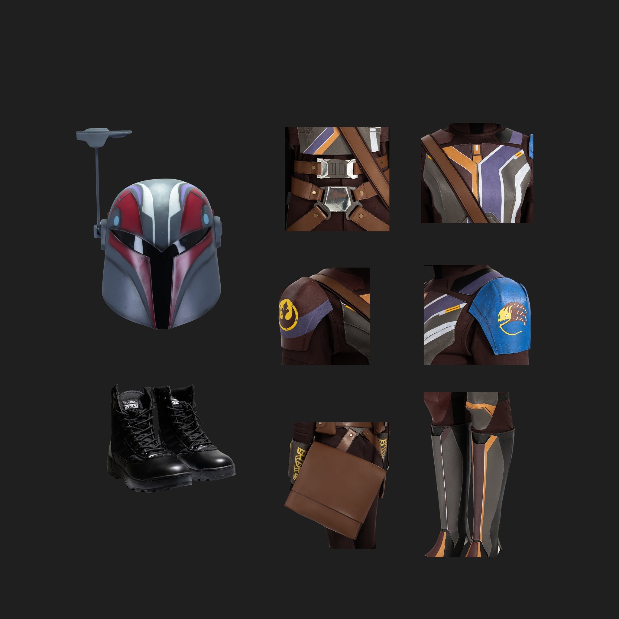 Mandalorian Ahsoka Sabine Wren Armor Cosplay Costume V2-16