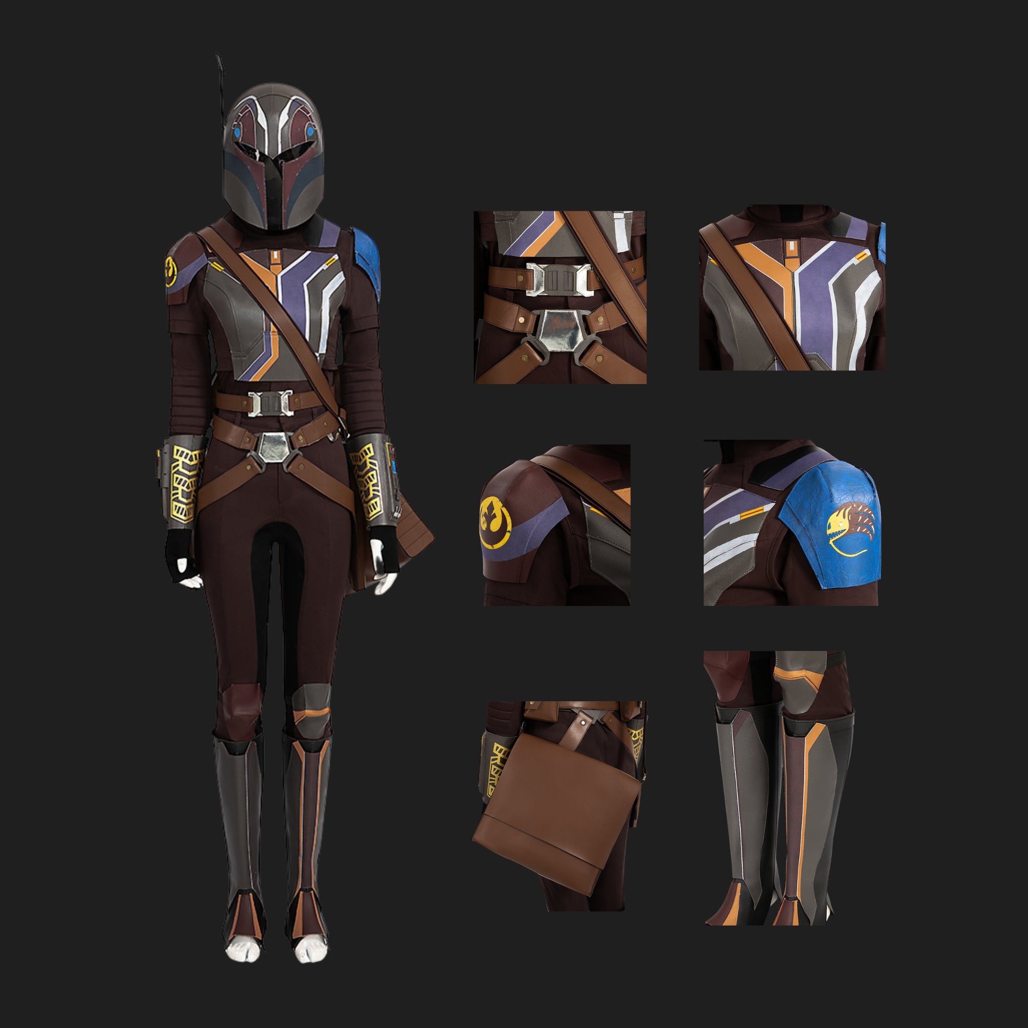 Mandalorian Ahsoka Sabine Wren Armor Cosplay Costume V2