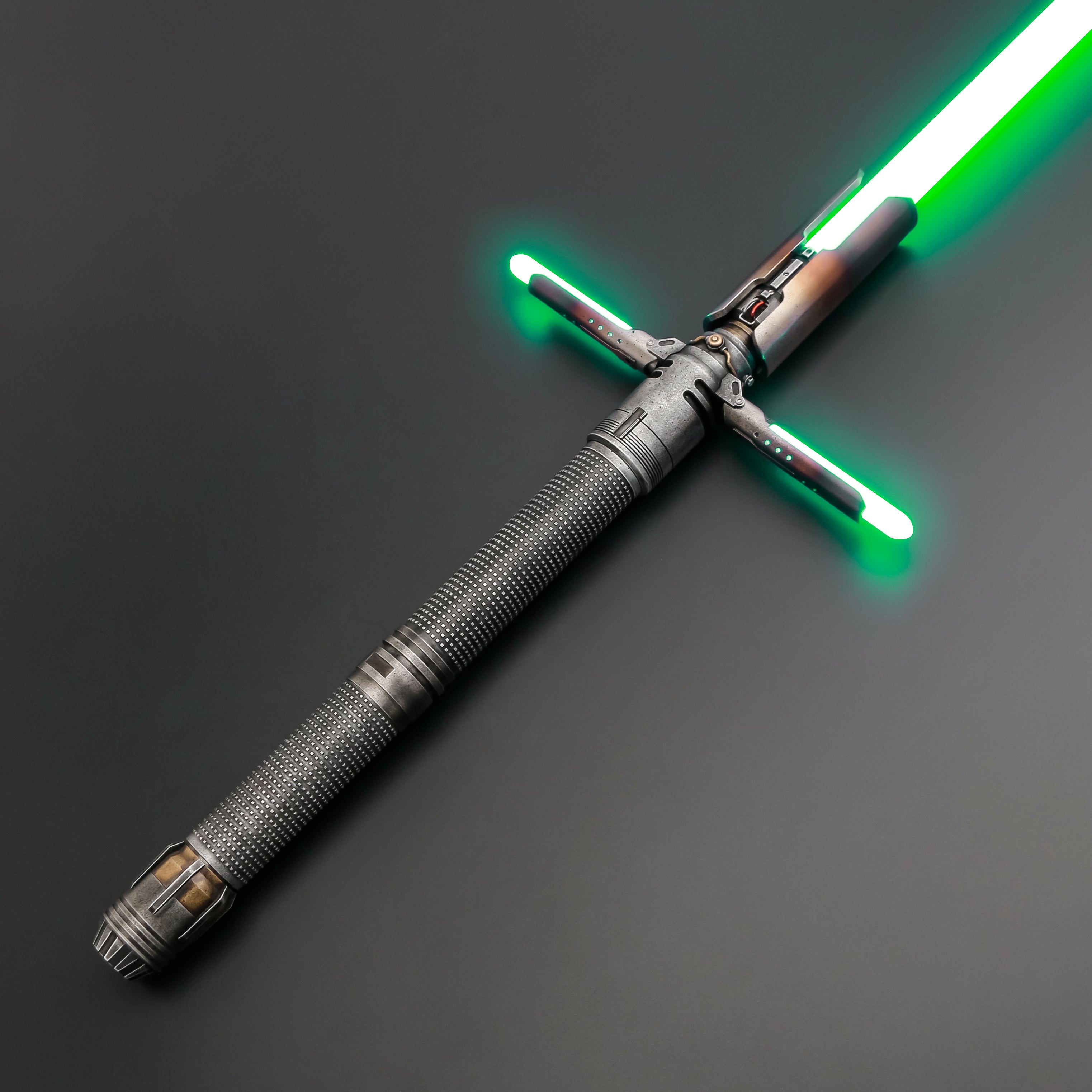 Weathered Cal Kestis Crossguard Lightsaber