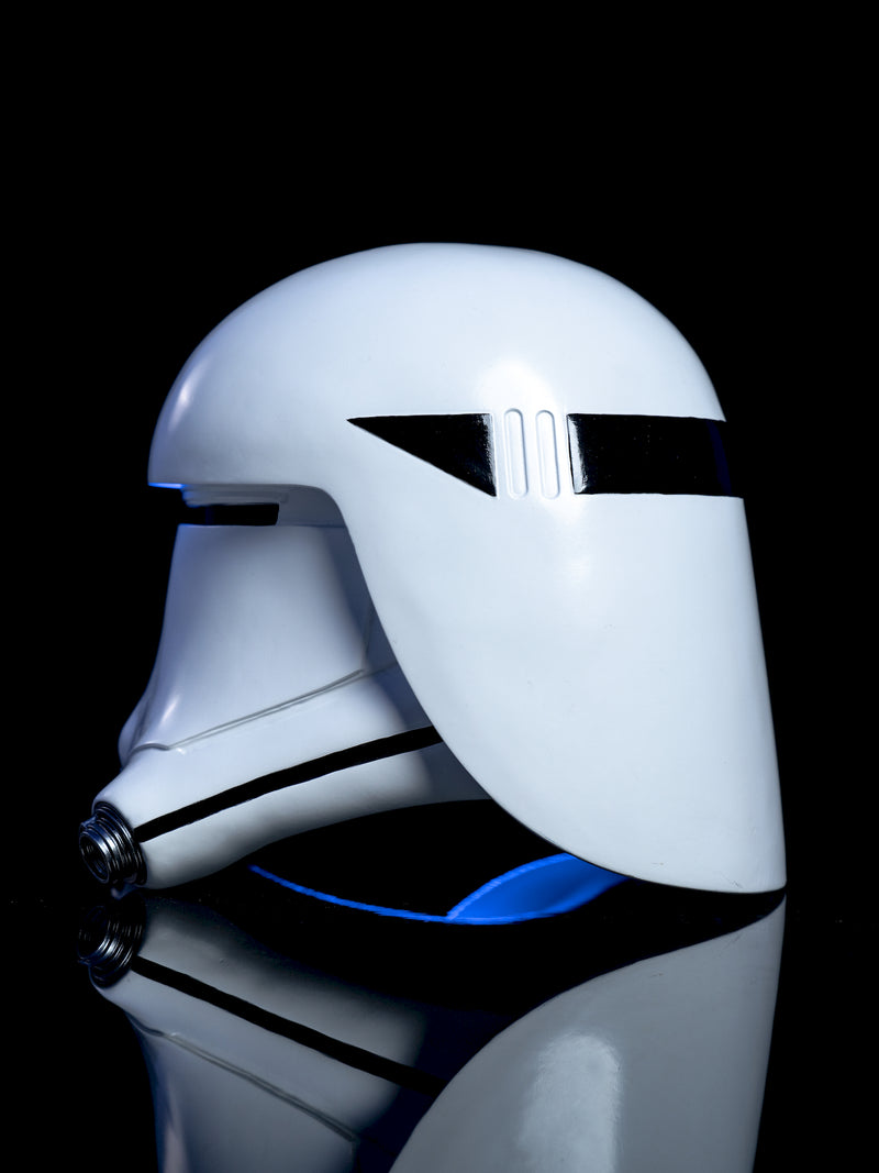 First Order Snowtrooper Helmet left side view white helmet 