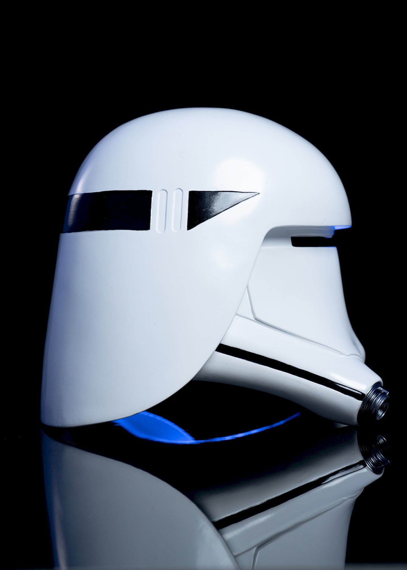 First Order Snowtrooper Helmet right side view white helmet 