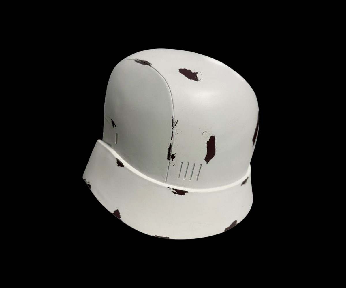 Range Trooper Helmet left side view white helmet  details