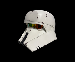 Range Trooper Helmet left side view white helmet  details