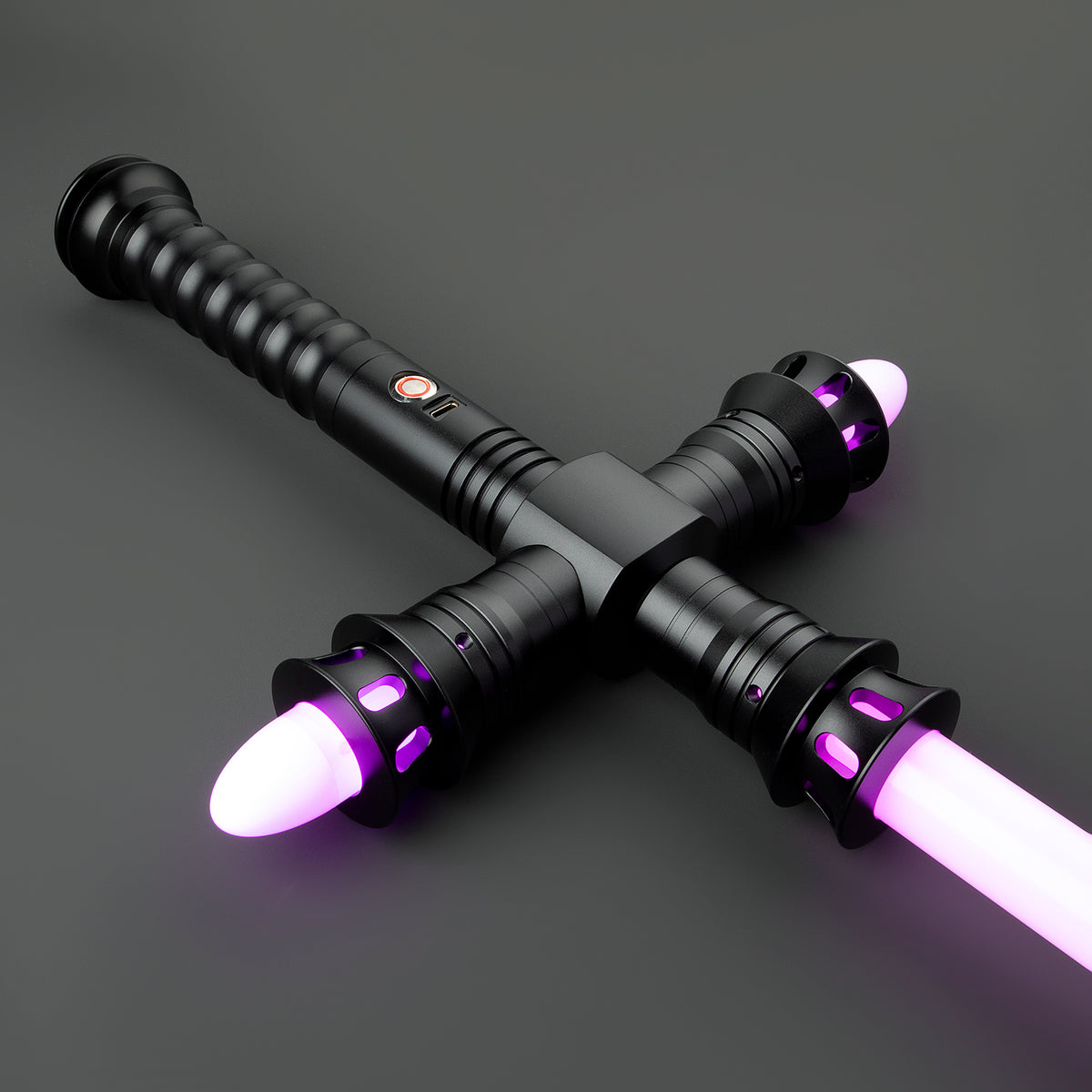 Dark Fortress Crossguard Lightsaber - Baselit - view 3
