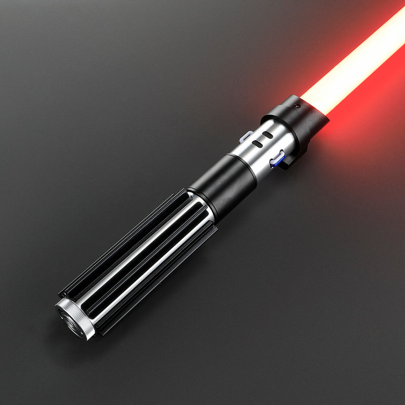 Black & Silver Lightsaber - Ribbed Grip - view 3