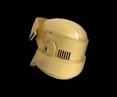 Shore Trooper Classic Helmet left-back side view white with smoked effect