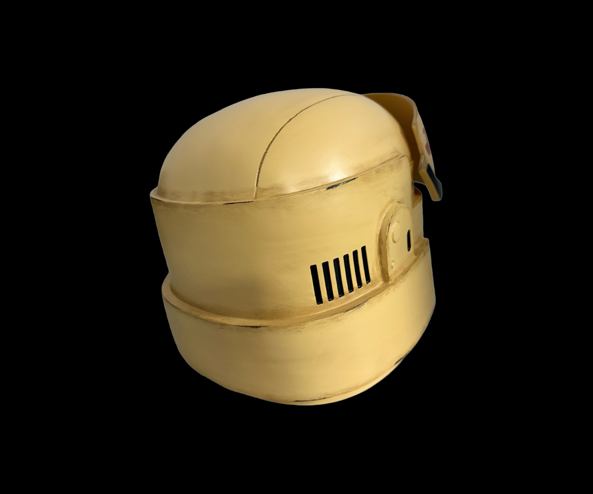 Shore Trooper Classic Helmet right-back side view white with smoked effect