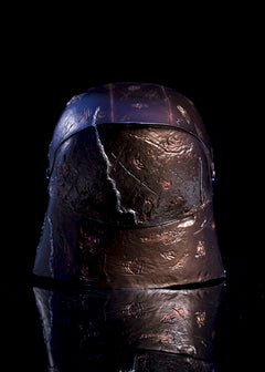 The Stranger Helmet back view brown helmet with unique weathered details