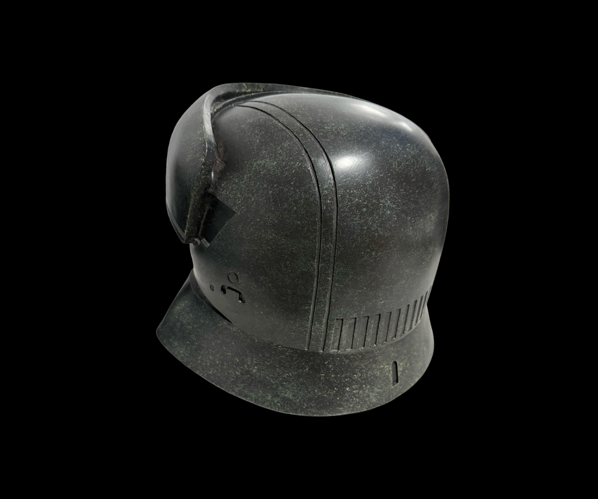 Transport Trooper Helmet left-back side view gray helmet 