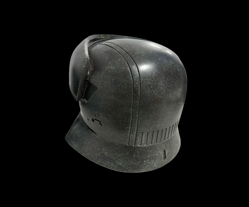 Transport Trooper Helmet left-back side view gray helmet 