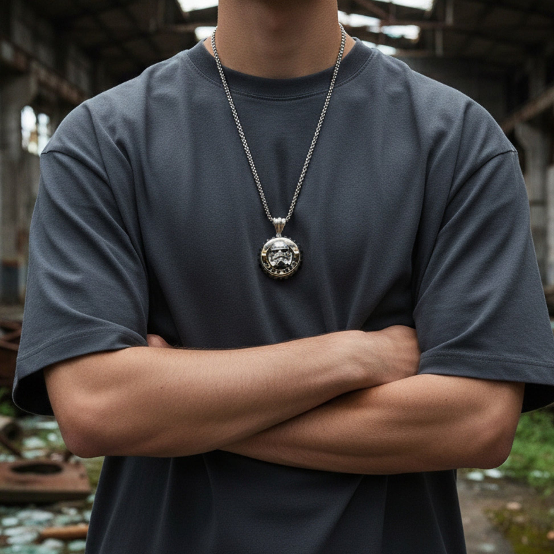 Star Wars Stormtrooper Bottle Cap Pendant Necklace-2